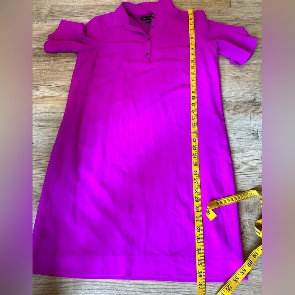BANANA Republic Bright Bold Pink Shirt Dress - Picture 6 of 9